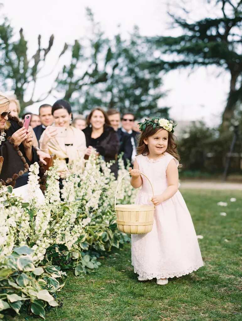  cesta de palha para florista de casamento