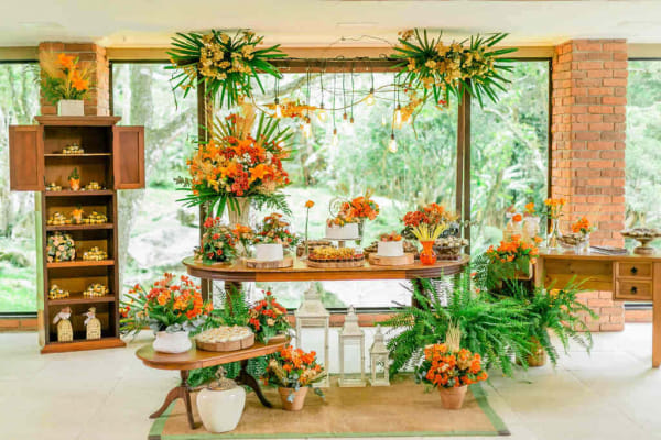 capa post: Decoração de casamento na cor laranja
