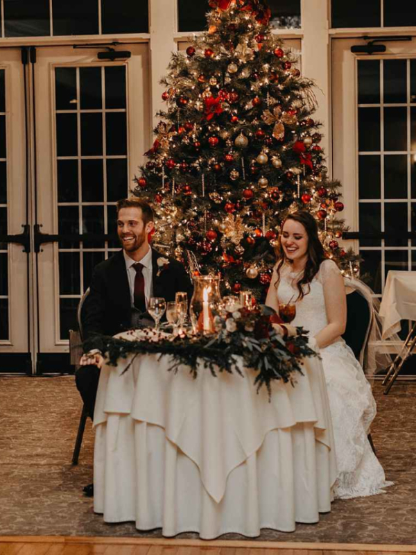 capa post: mesa dos noivos em casamento no natal