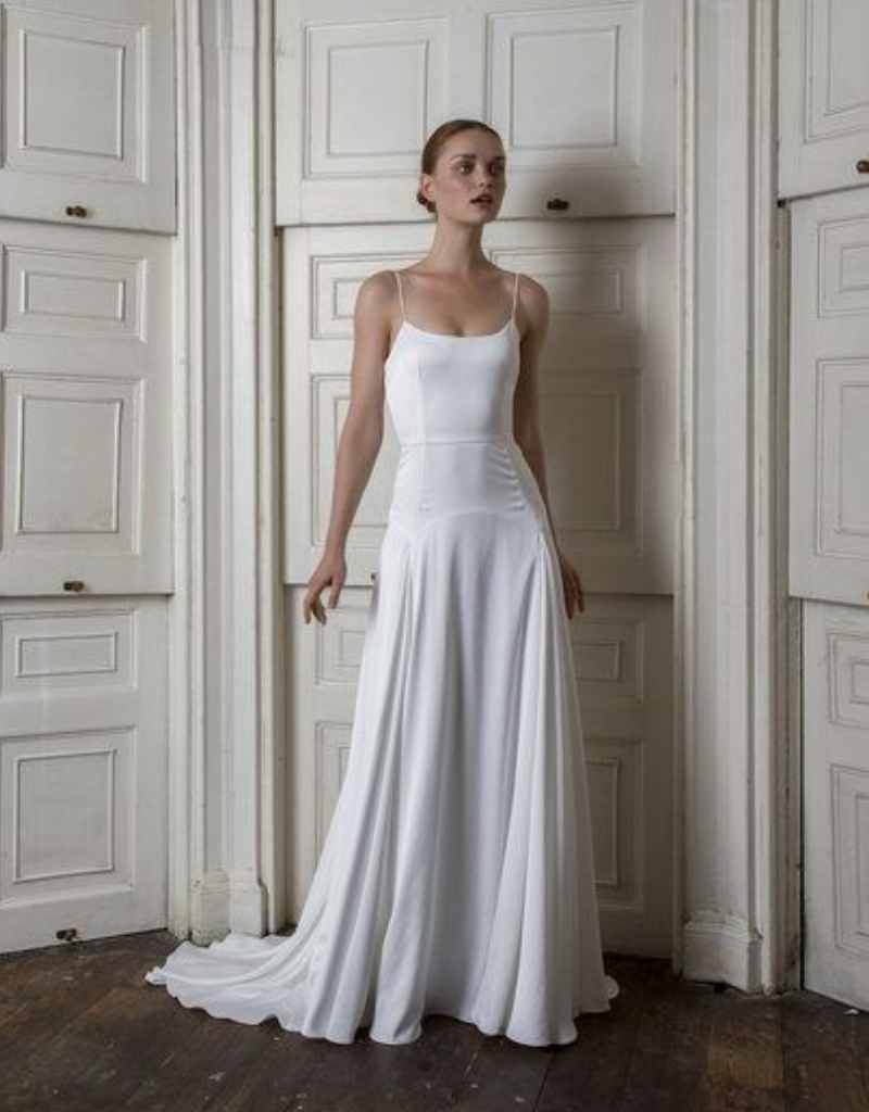 vestido de noiva minimalista para casamento de tarde