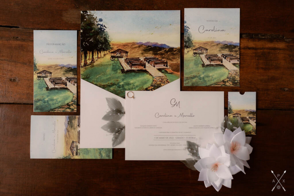 capa post: papelaria desenhada em aquarela do Atelier do Convite