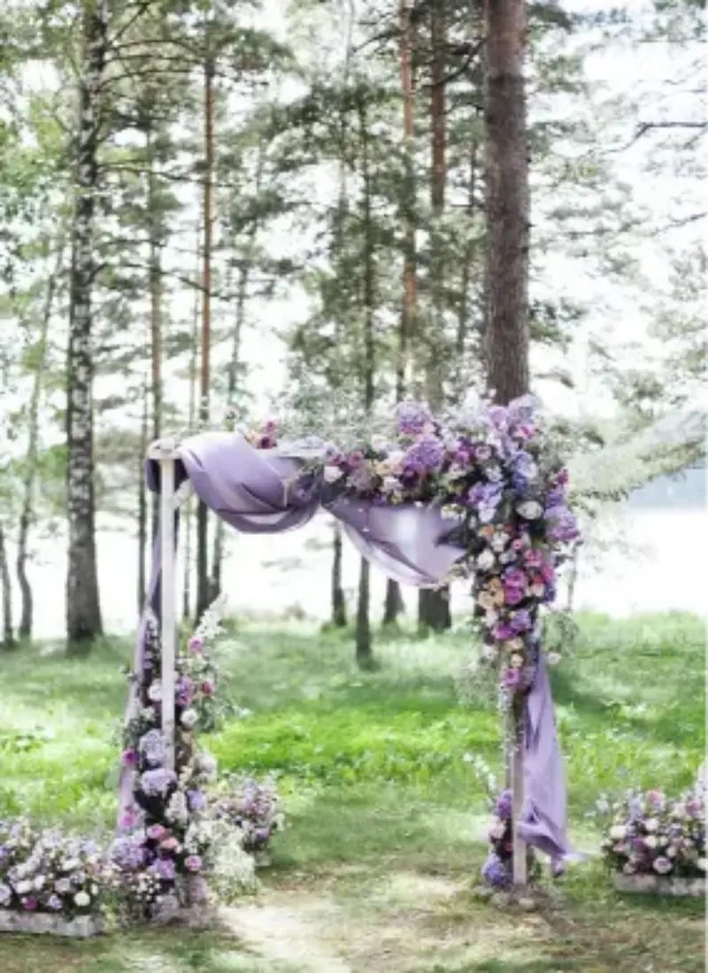 altar de casamento lavanda