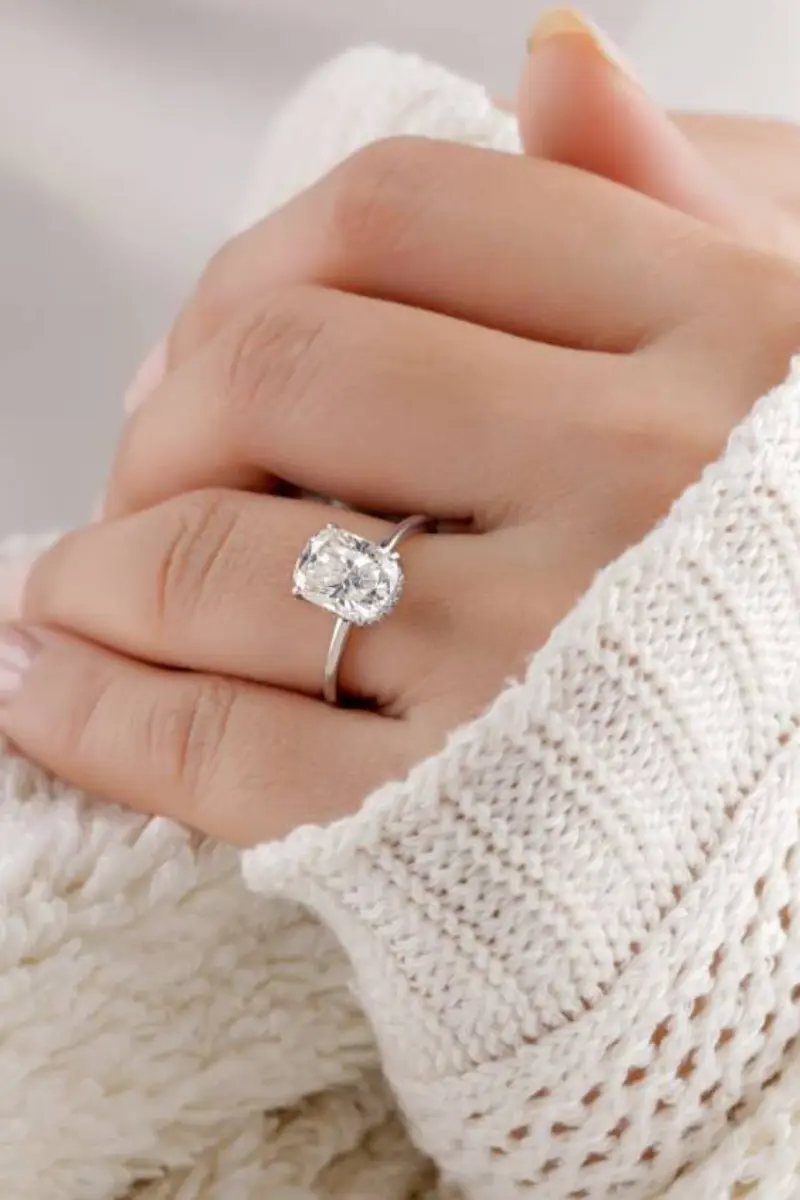 anel de noivado solitário