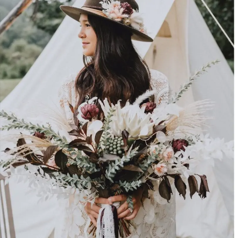 buqu&ecirc; marsala para casamento