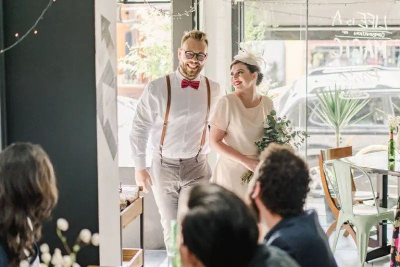 casamento civil vintage no restaurante