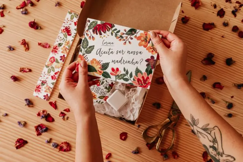 convite madrinha de casamento