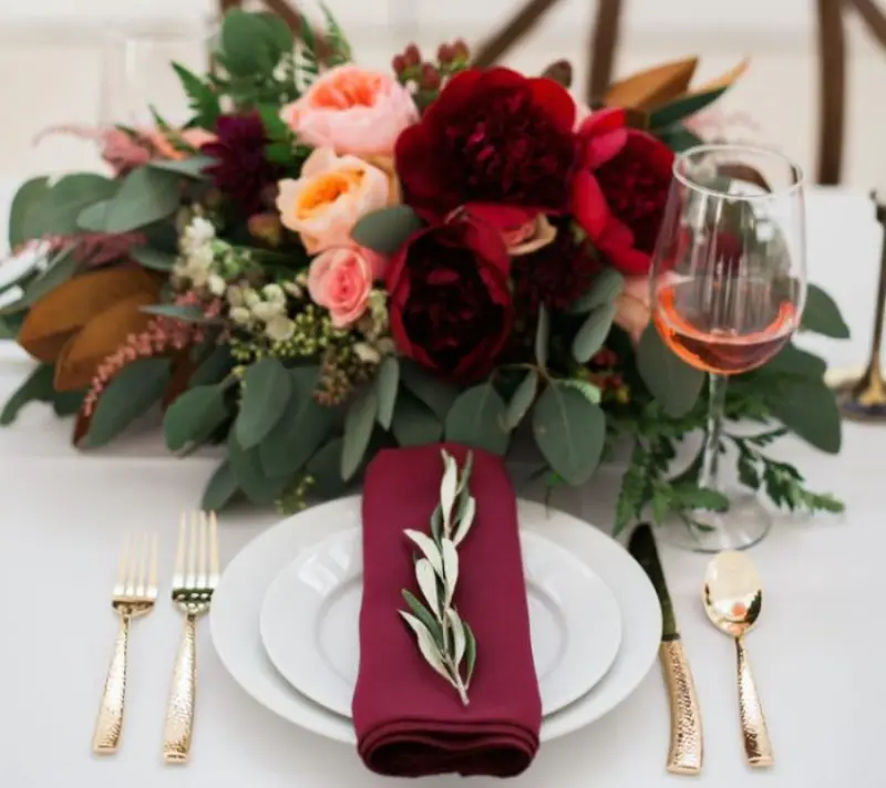 guardanapo de mesa marsala