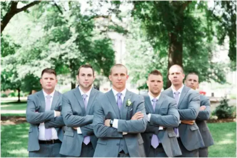 padrinhos de gravata cor de lavanda