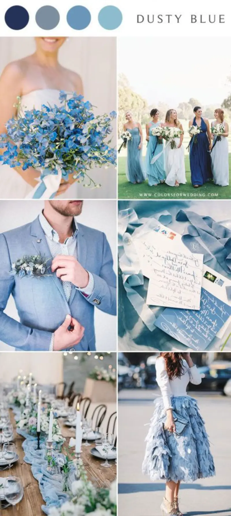 paleta de cores casamento azul