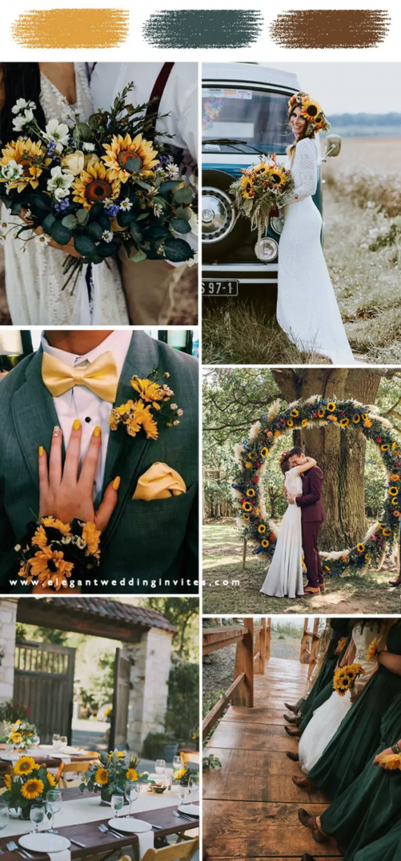 paleta de cores de casamento