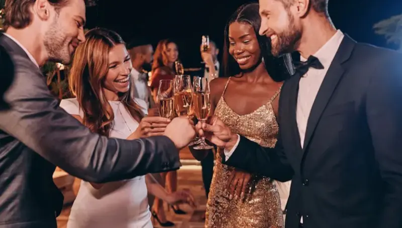 roupa elegante para casamento de noite