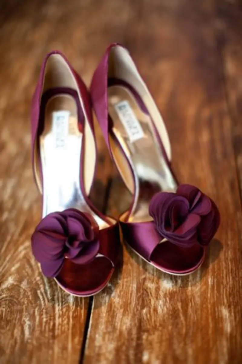 sapato de noiva marsala