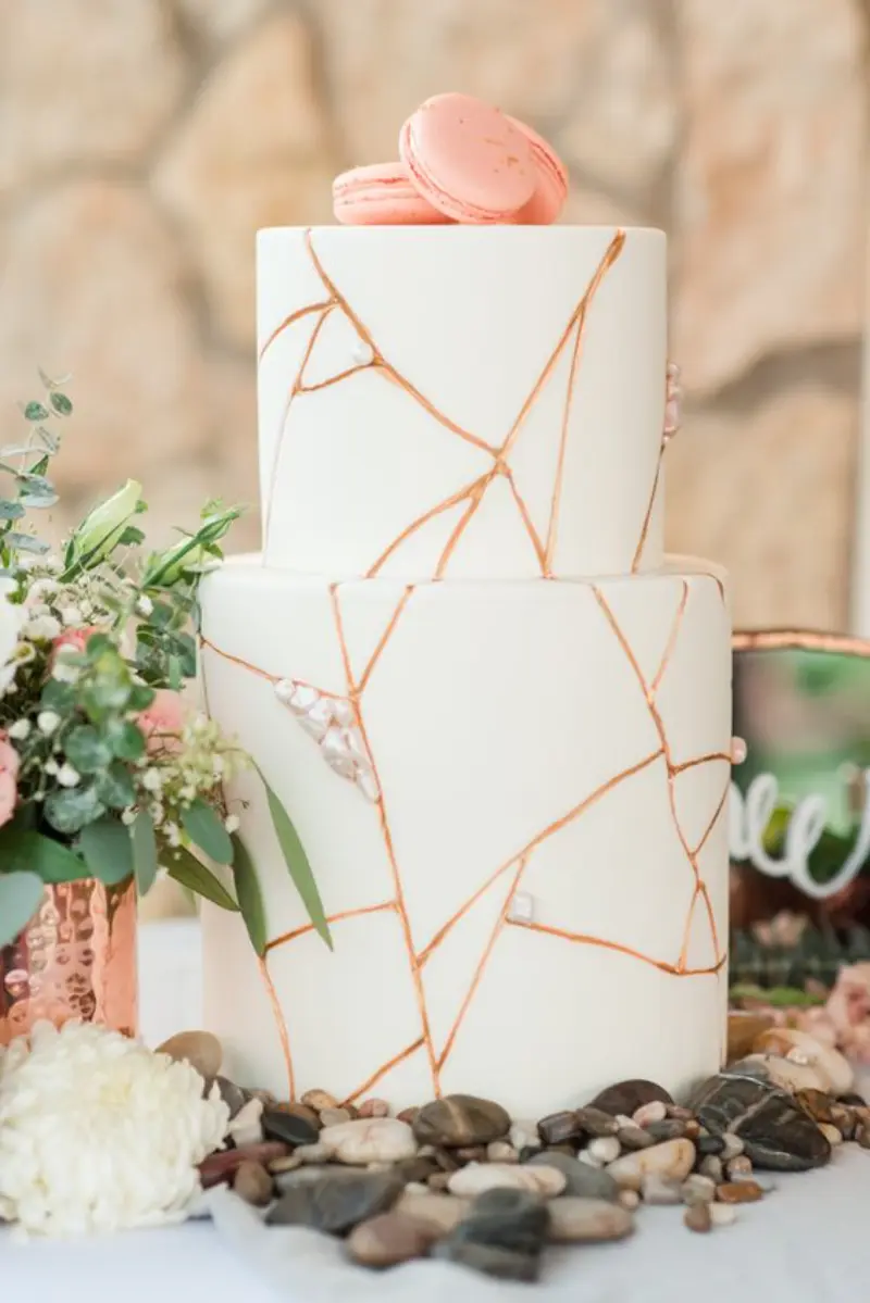  topo de bolo de casamento macarron