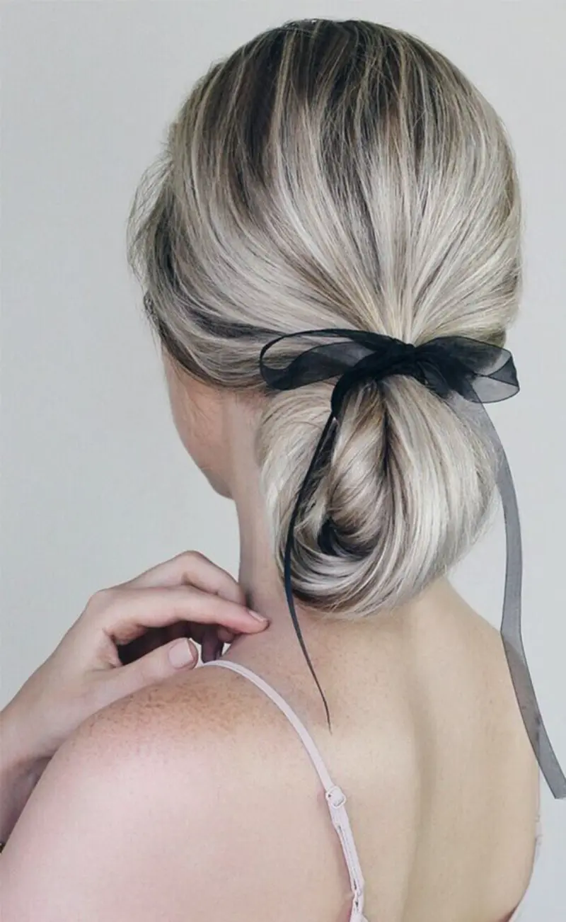 penteado com la&ccedil;o para cabelo liso curto