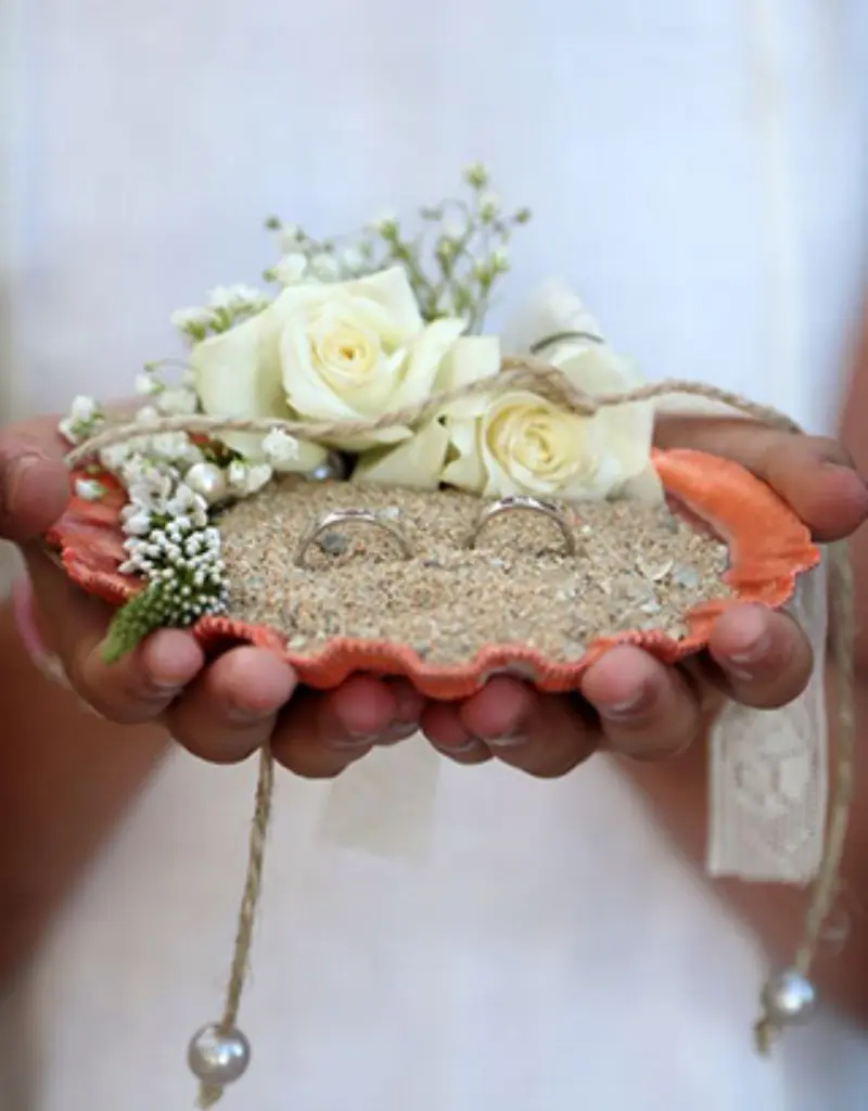  porta alianças em concha