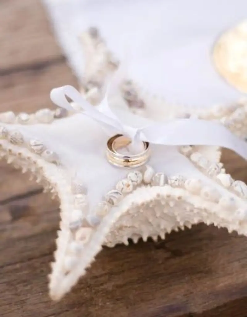  porta alianças em estrela do mar