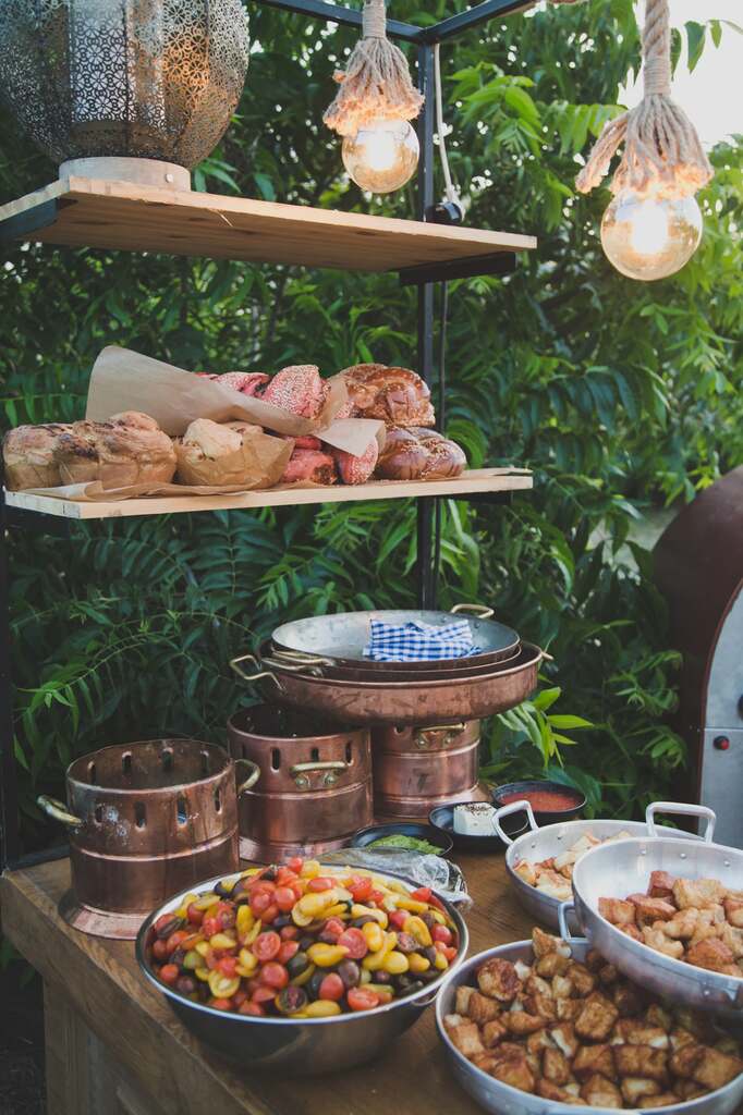 Comida árabe em casamento