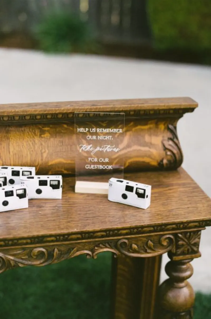 atração para casamento câmeras descartáveis