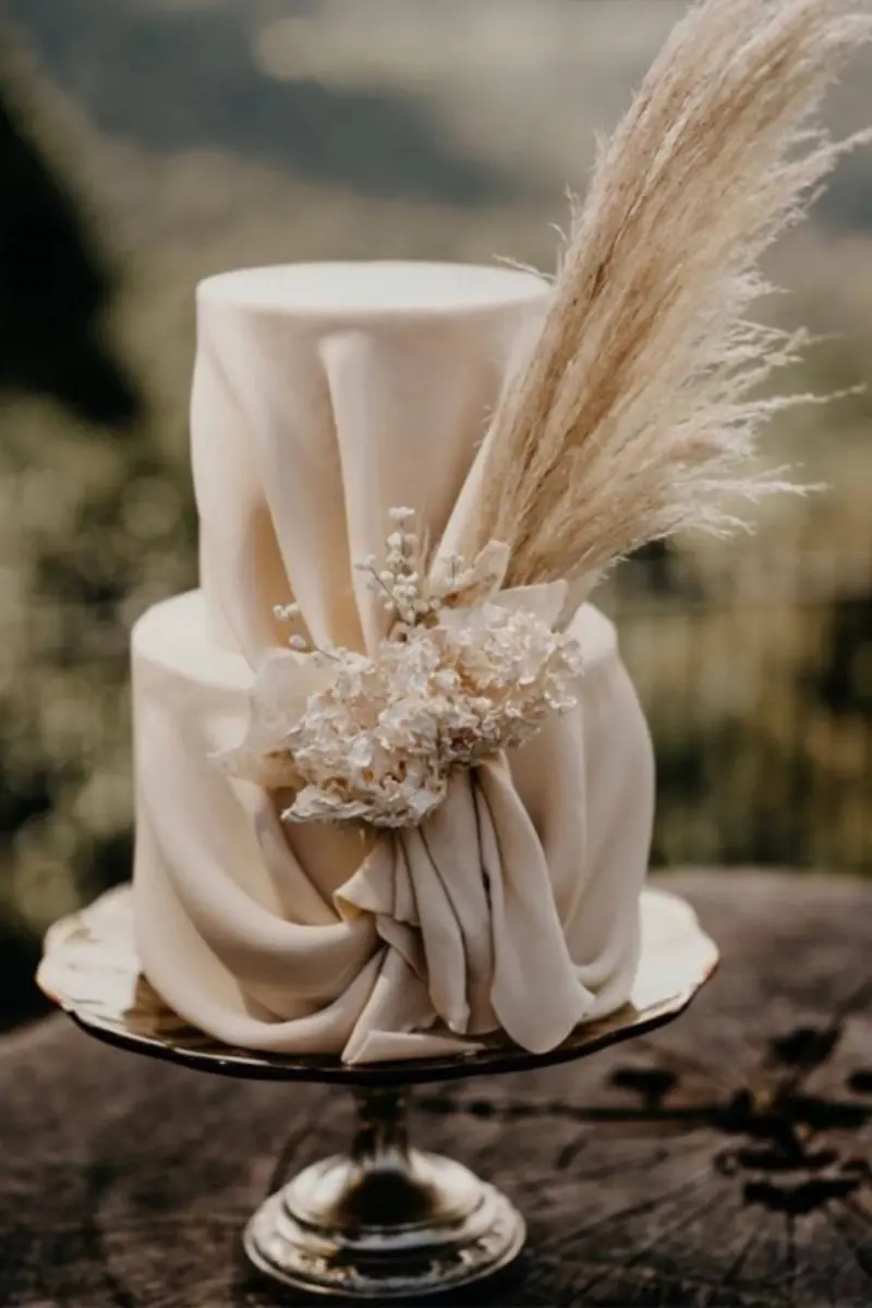  bolo de casamento civil de pasta americana