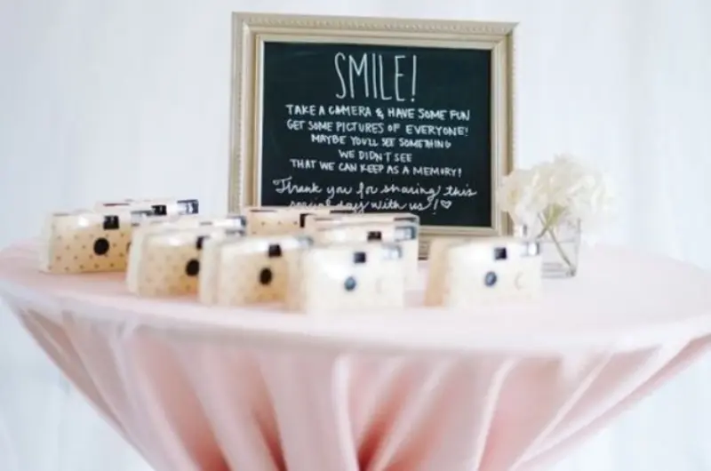 câmera descartável para casamento