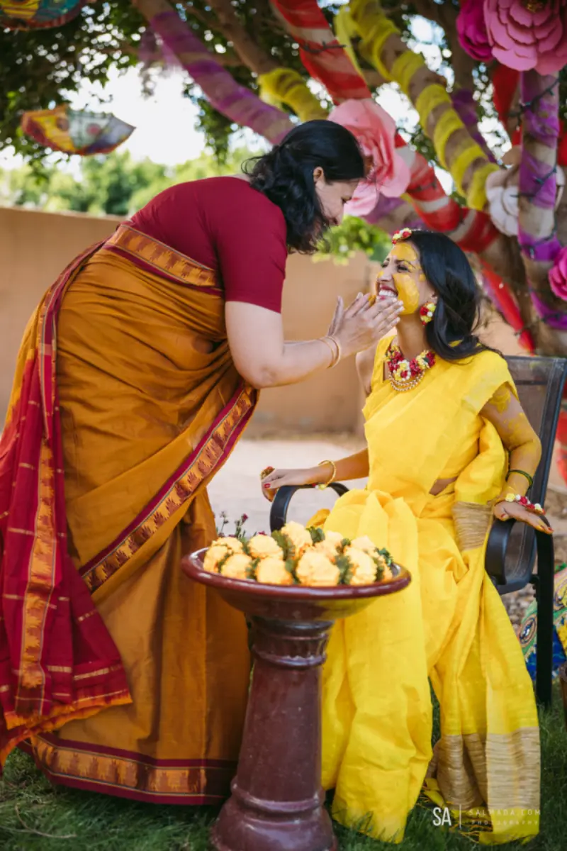 haldi cerimônia de casamento indiano