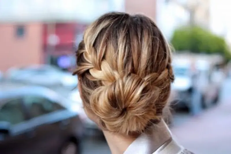 penteado casamento civil coque com trança