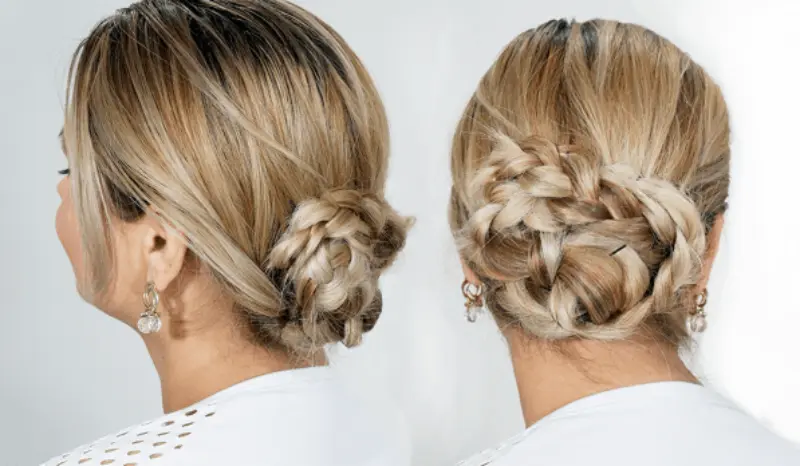penteado para casamento civil coque com trança