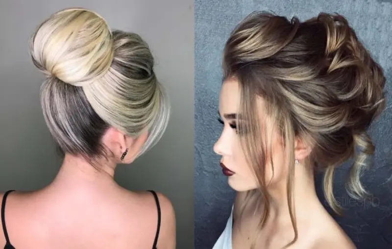 penteado para casamento civil com dois estilos de coques