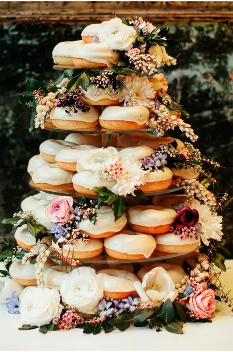  torre de donut para casamento
