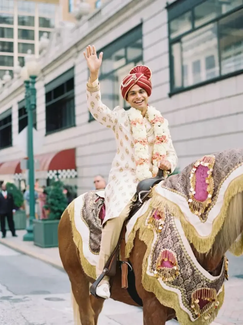 noivo caminhando em elefante