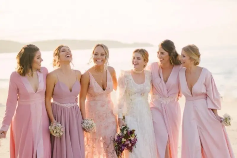 vestido de madrinha rosa