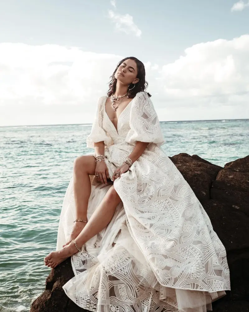 vestido de noiva com mangas bufantes