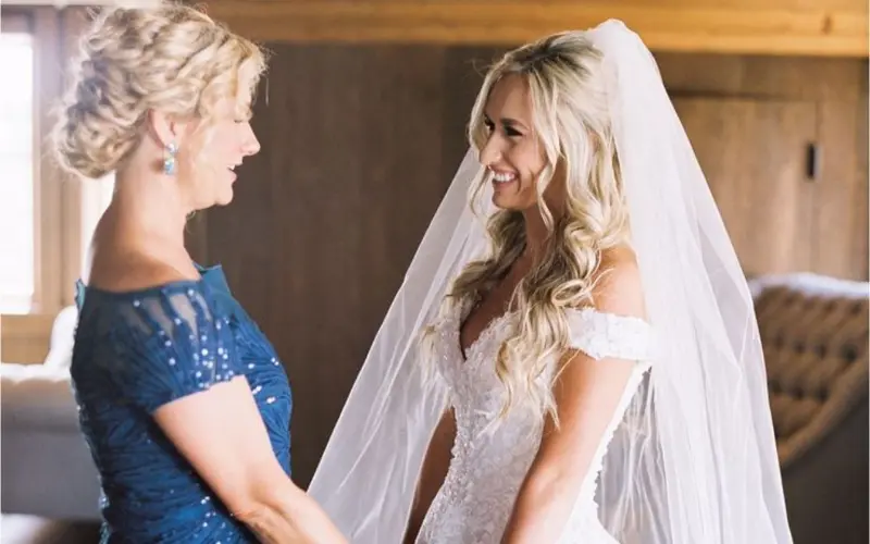 noiva com sogra em making of