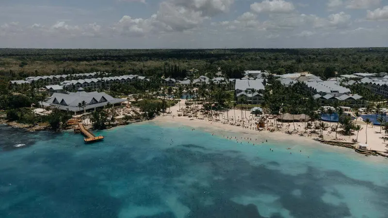 vista aérea de praia em Punta Cana