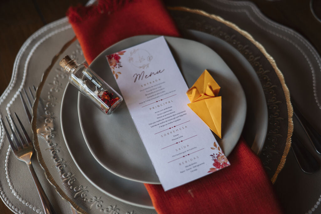 menu de casamento