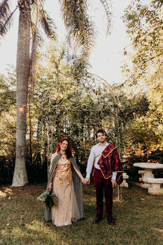 Um casamento inspirado em RPG medieval na Casa de Campo