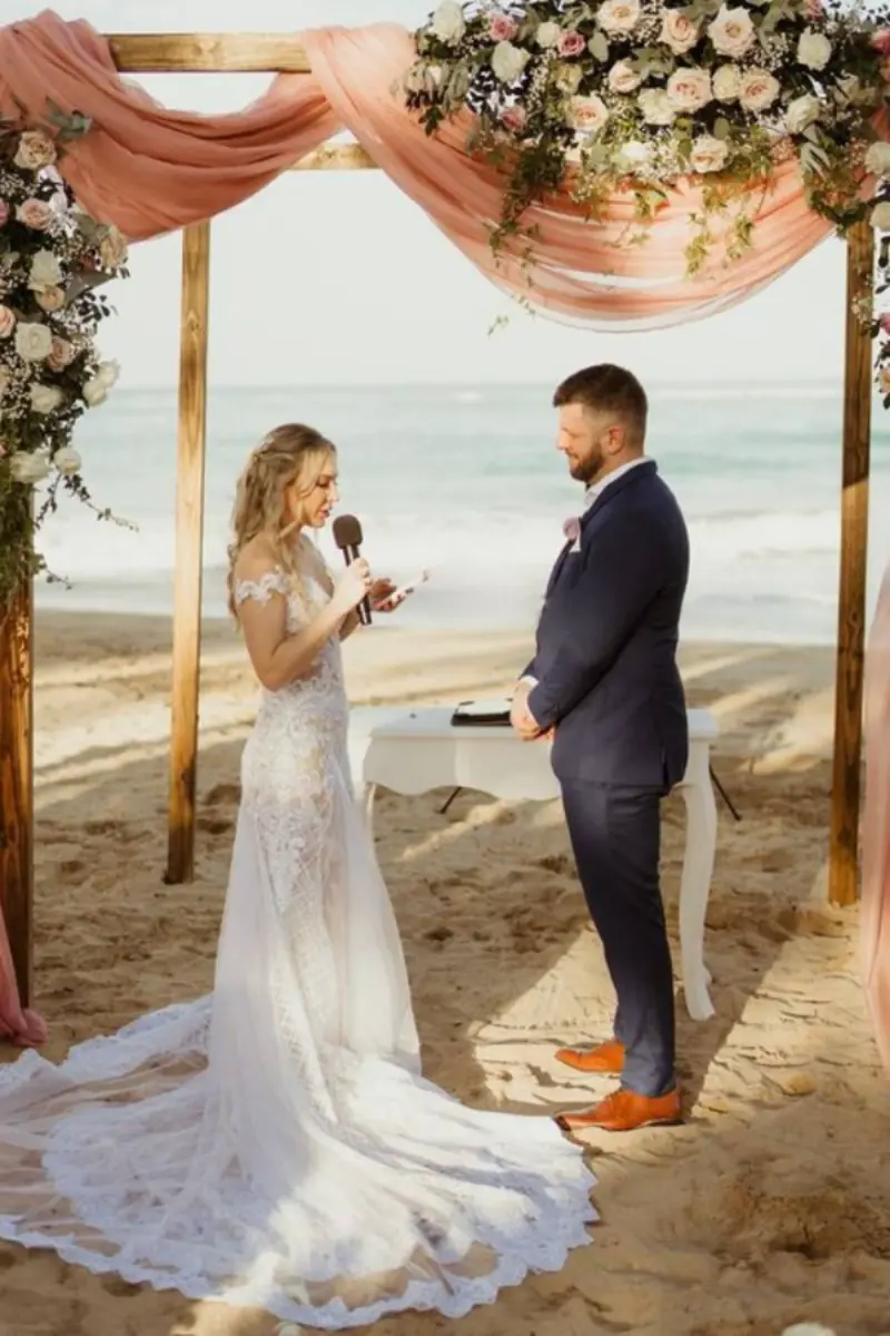 leitura de votos em casamento em Punta Cana