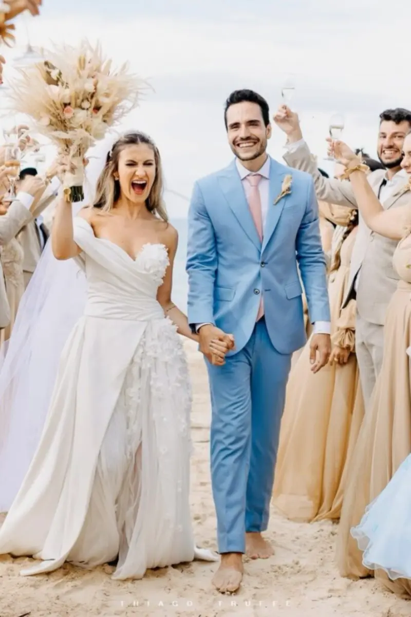 saída dos noivos em casamento em Punta Cana