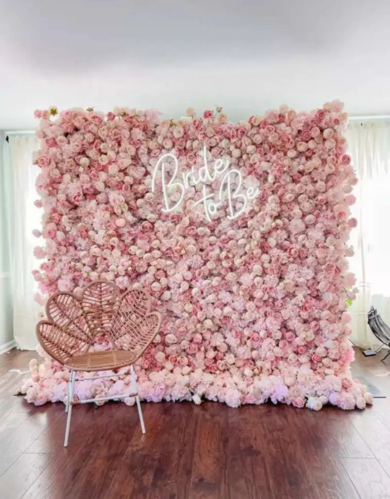 backdrop para cantinho instagramável para fotos em chá de panela