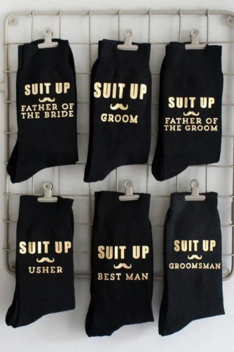 meia para padrinhos de casamento