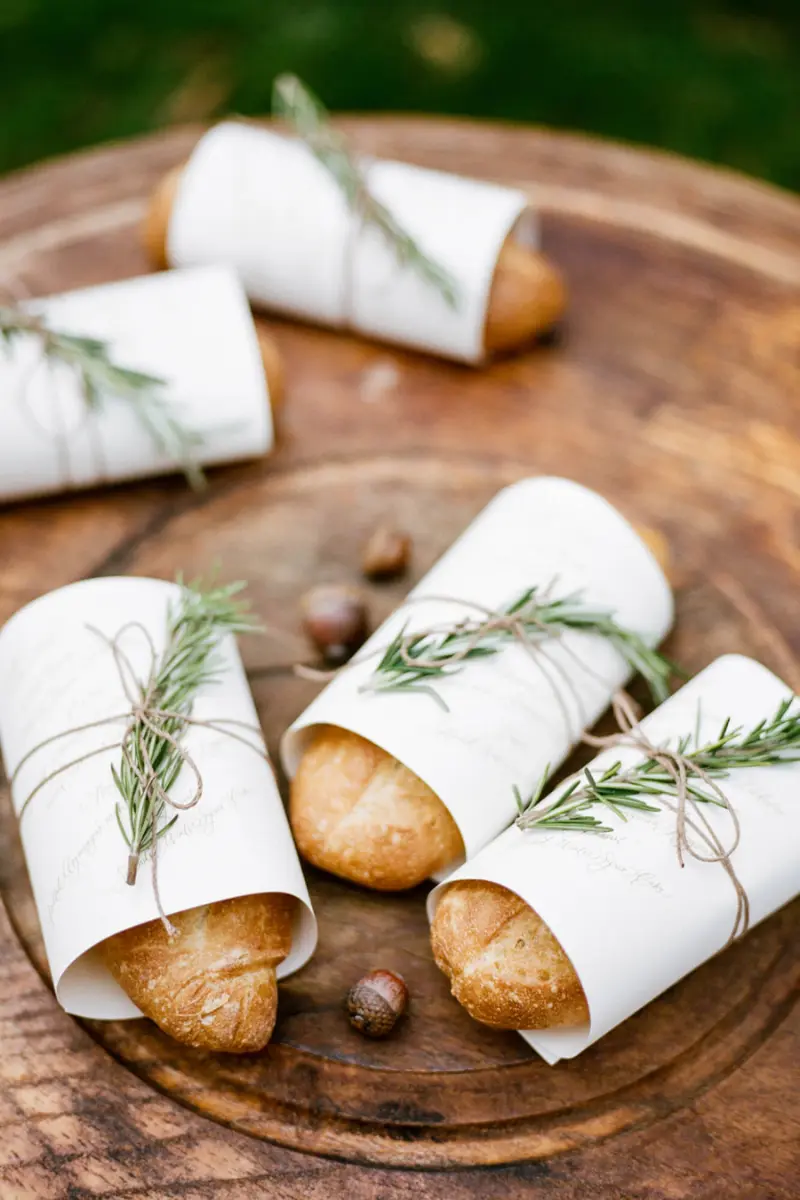 pão caseiro para padrinhos de casamento
