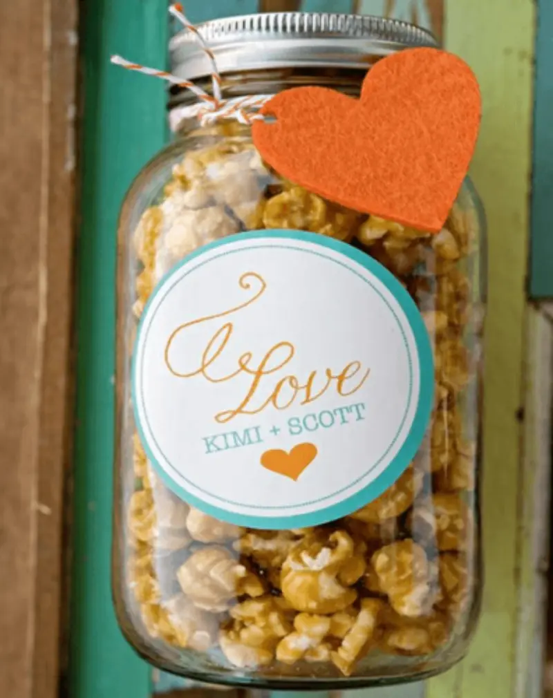 pipoca gourmet ideia de lembrancinha de casamento