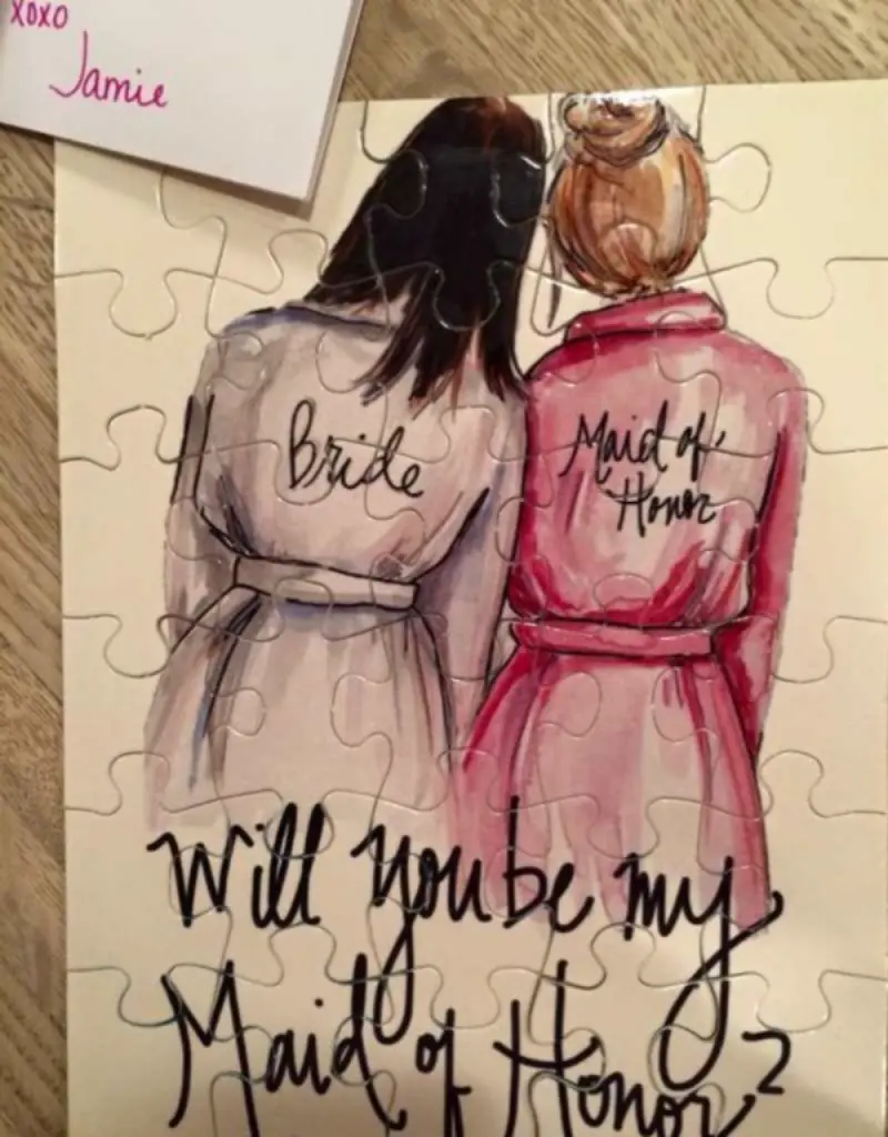 quebra-cabeça personalizado com desenho de madrinhas