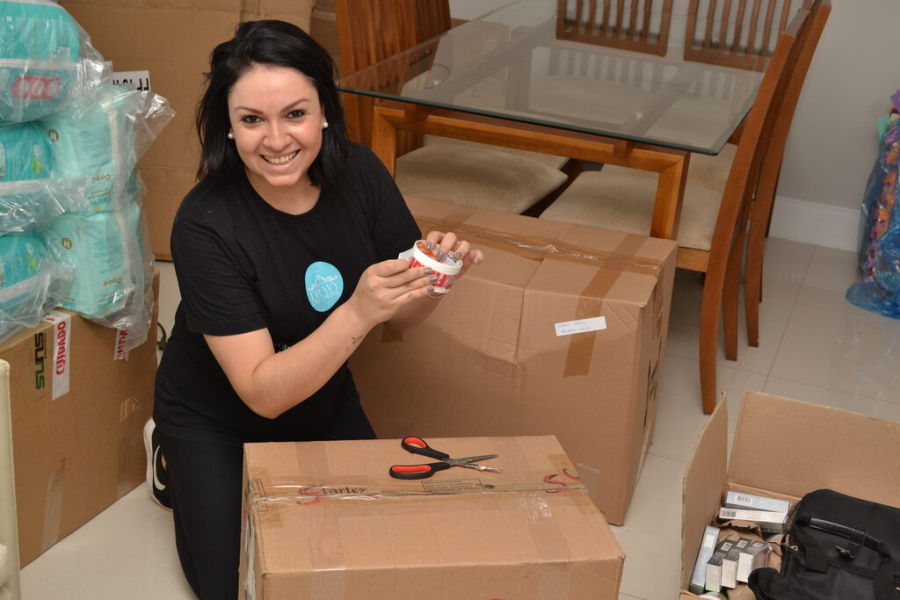 Delavy Organizer fechando as caixas de mudança