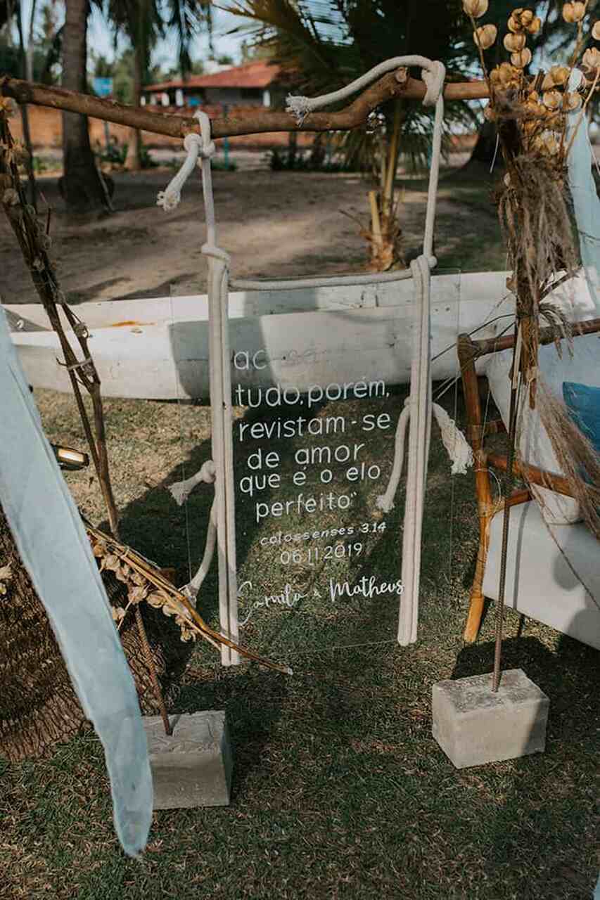 Placa em acrílico com verso bíblico