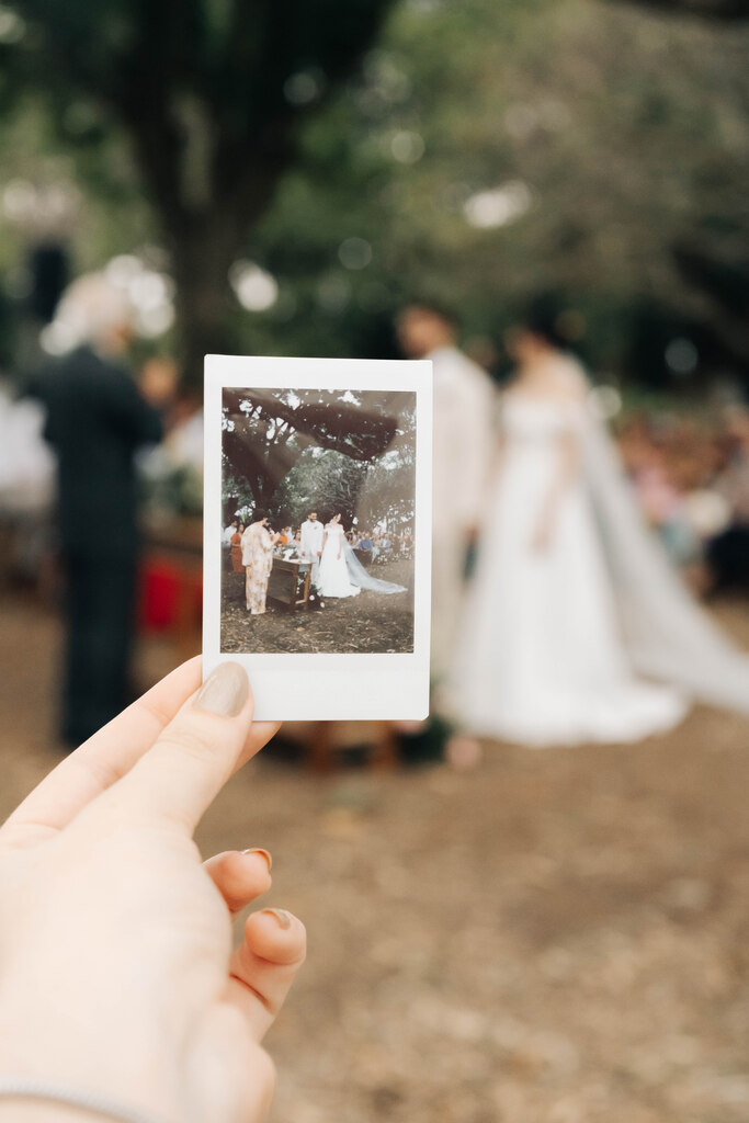 foto instantanea de casamento