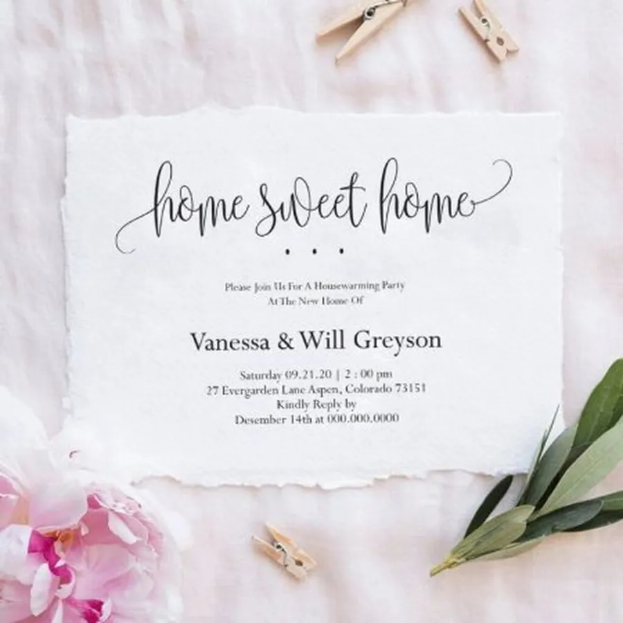 convite para cha de casa nova