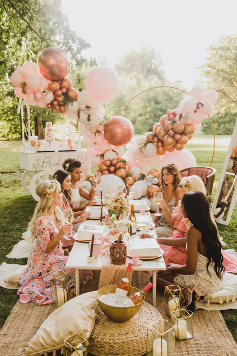 decoração para despedida de solteira em pinic