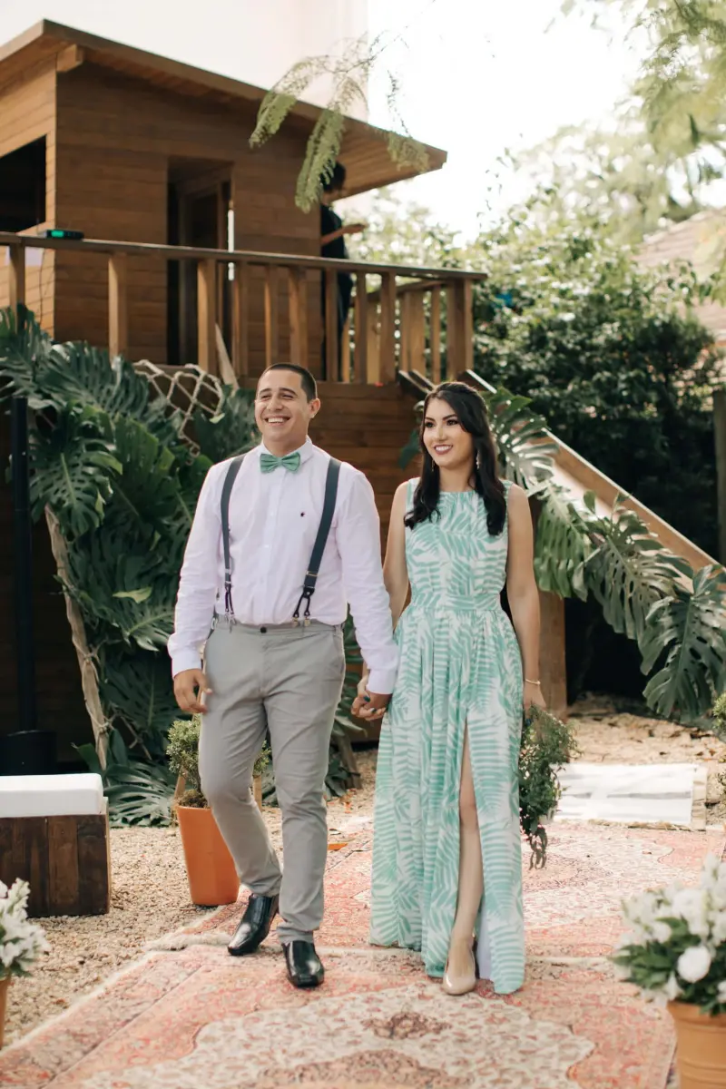 entrada dos padrinhos no cortejo