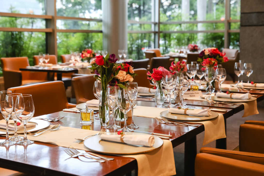 mesa posta para evento no Grand Hyatt São Paulo